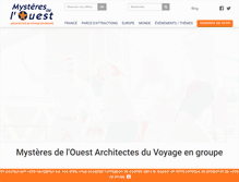 Tablet Screenshot of mysteresdelouest.com
